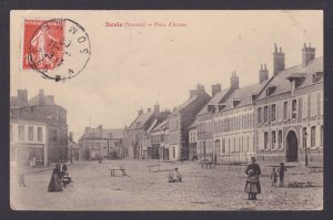 FRANCE, Postcard, Nesle, Place d'Armes