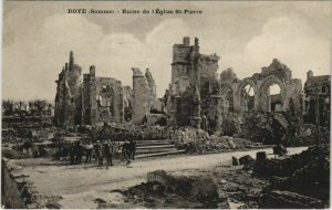CPA Guerre Military ROYE Ruines de l'Église (807150)