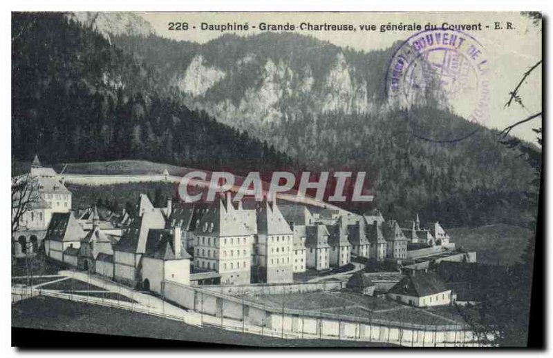 Old Postcard Dauphine Grande Chartreuse general view of the Convent