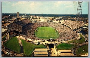 Postcard Dallas TX c1967 World Famous Cotton Bowl Texas U vs Oklahoma U Football
