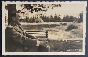 GERMANY THIRD 3rd REICH ORIGINAL POSTCARD HITLER RELAXING HOFFMANN STUDIOS 676