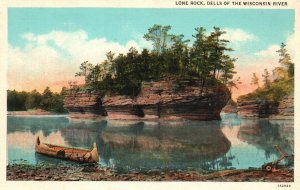 Vintage Postcard Lone Rock Dells Of The Wisconsin River Wisconsin Berger Bros