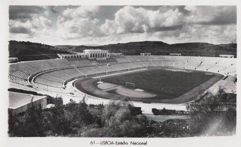 Lisboa Stadium Portugal Real Photo Old Mint Postcard