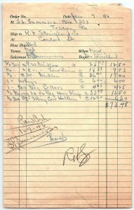 1946 TOCCOA GA S.L. SUMMERS BRIDLES & DOG COLLERS R.F. STRICKLAND INVOICE Z824