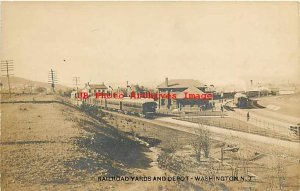 Depot, New Jersey, Washington, RPPC, D L & W Railroad Station, Yards