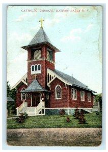 1909 Catholic Church, Haines Falls, New York NY Antique Postcard