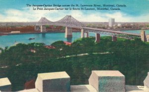 Canada The Jacques Cartier Bridge St Lawrence River Montreal Postcard 07.26 