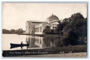 1913 Field Museum View Childs Jackson Park Chicago IL RPPC Photo Postcard 