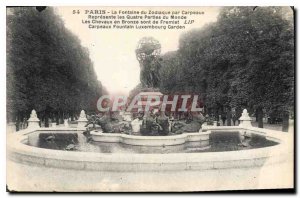 Postcard Old Paris The Zodiac Fountain Carpeaux Represents Four Parties World...