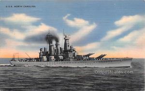 Military Battleship Postcard, Old Vintage Antique Military Ship Post Card USS...