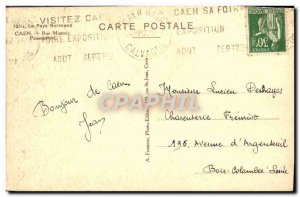 Old Postcard Caen Rue Montoir Poissonnerie