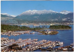 Coal Harbour, Vancouver, British Columbia, Chrome Aerial View Postcard #2