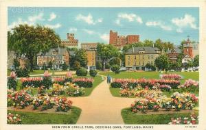 ME, Portland, Maine, Deering Oaks, From Circle Park, Curteicht No. 5A-H2365