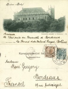 czech, PRAHA PRAGUE, Letohrádek místodrz ve Stromovce (1899) Postcard