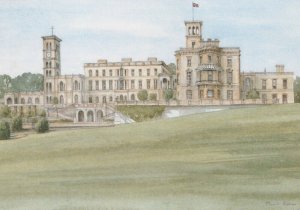 Isle of Wight Postcard - Osborne House, Watercolour by Muriel Owen  RR8501