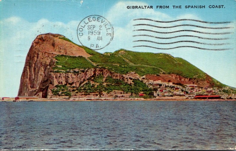 Gibraltar From The Spanish Coast 1959