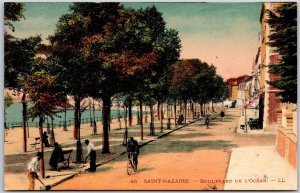 Saint Nazaire Boulevard De L'Ocean France Recreational Place Park Postcard