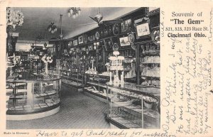 Cincinnati Ohio The Gem Store Interior Vintage Postcard AA66168