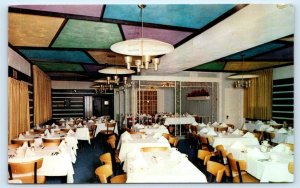 AURORA, IL Illinois ~ Roadside Interior BLUE LANTERN RESTAURANT 1961 Postcard