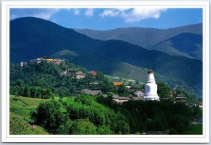 VINTAGE CHINA ILLUSTRATED MAXIMUM POSTCARD SHAN XI SCENERY WUTAI MOUNTAIN 1997