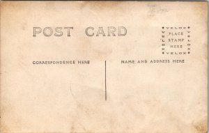 Real Photo Studio Postcard Two Musicians Tuba and Cornet Brass Instruments