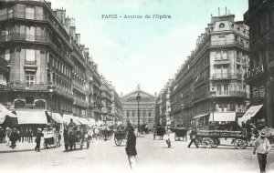 Vintage Postcard Avenue De L'Opera Part of Haussmann's Renovation Paris France