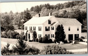 RPPC Deeplawn, Ludlow VT Farmers Market Site Vintage Postcard E28