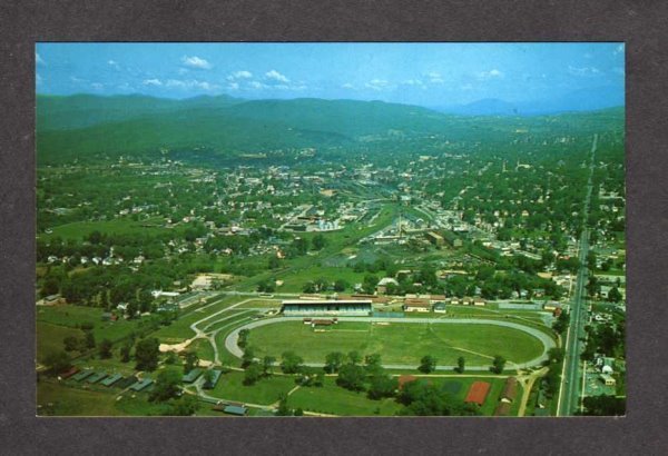 VT Aerial Race Track Horse Racing County Fair Rutland Vermont Postcard PC