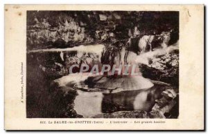 Old Postcard La Balme Caves L & # 39interieur The large basins