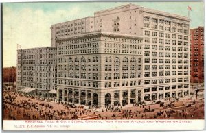 Marshall Field Chicago, Wabash and Washington Vintage Postcard E43