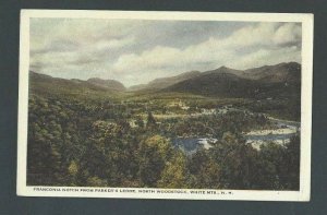 Ca 1910 Post Card White Mnts NH Franconia Notch From Parkers Ledge No Woodstock