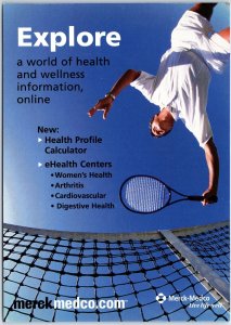 CONTINENTAL SIZE POSTCARD ADVERTISING RACK CARD - MERCK HEALTH & WELLNESS