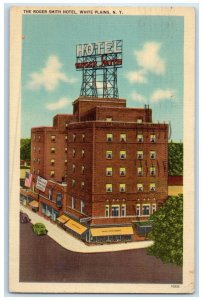 1939 Roger Smith Hotel Holyoke Exterior Building White Plains New York Postcard