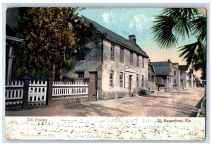 c1905 Scenic View Old House Street St Augustine Florida Vintage Antique Postcard