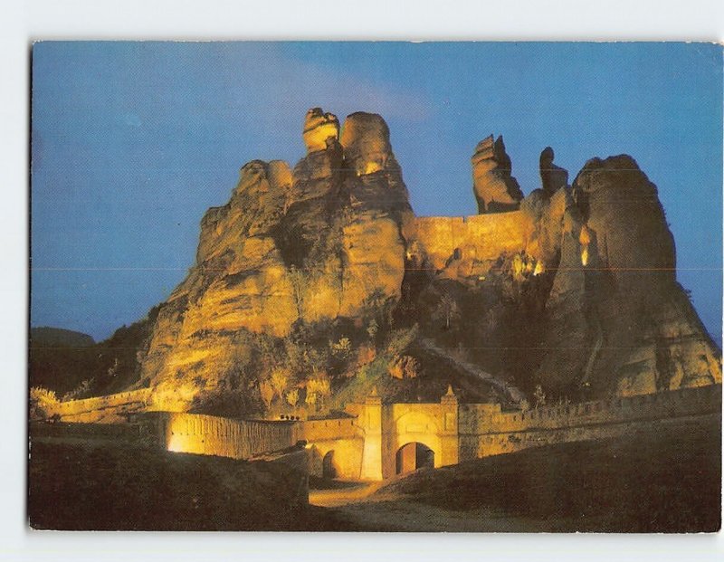Postcard The fortress at night, The Rocks of Belogradchik, Bulgaria