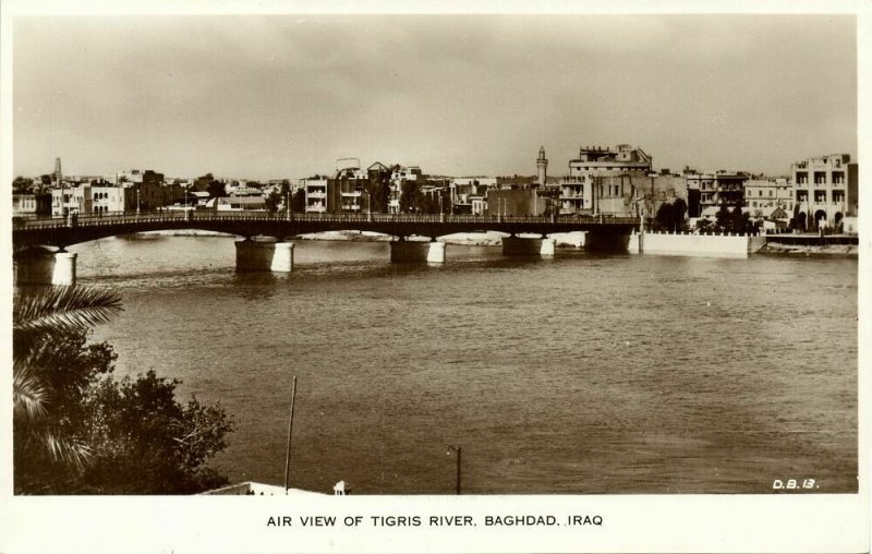 iraq, BAGHDAD BAGDAD بَغْدَاد, Air View of Tigris River (1930s) Dingzian D.B.13