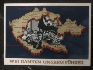 1938 Stuttgart Germany picture Postcard cover We thank our Fuhrer