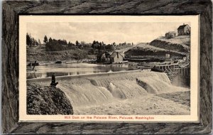 Mill Dam on the Palouse River, Palouse WA Vintage Postcard Z27