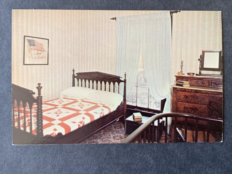 Robt. Lincoln's Room Lincoln's Home Springfield IL Chrome Postcard ...