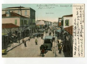 491719 Greece Salonique Thessaloniki Vardar str horse tram austrian post turkey