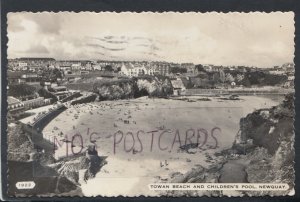 Cornwall Postcard -Newquay, Towan Beach and Children's Pool. Posted 1960 - T5620
