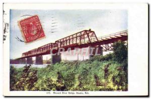 Old Postcard Missouri River Bridge Omaha Neb