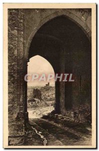 Villeneuve Avignon Old Postcard Porte d & # 39entree the castle in the backgr...