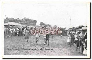 VINTAGE POSTCARD Athletics the sports Race on foot of the ju