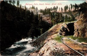 Madigan Falls, Rapid Canon, Black Hills SD Vintage Postcard L58