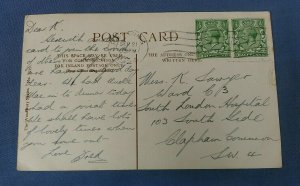  Vintage M.C.Salmon Postcard Old Lynmouth Devon  Postmarked 1924 G1E