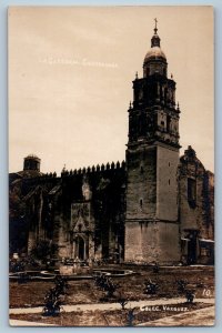 Mexico Postcard Colec Vazquez View of Building c1910 Antique RPPC Photo