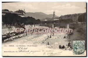 Postcard Old Nice Paillon The old bridge