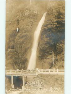 Old rppc BRIDGE SCENE Landscape Postcard AB2048