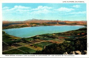 California Lake Elsinore From Ortego Highway Curteich